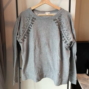JCrew Embellished Sweatshirt Top